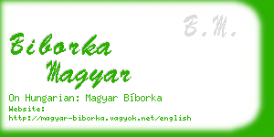 biborka magyar business card